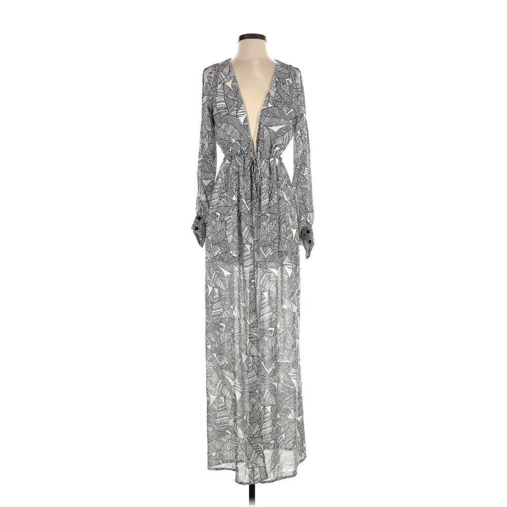 Meghan Los Angeles Long Sleeve Cover-up Maxi Dress S